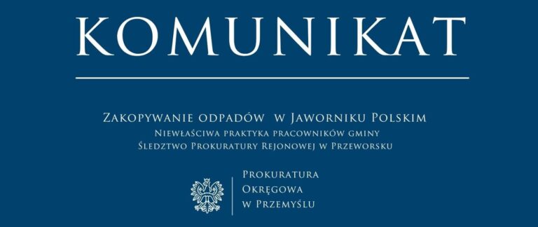 Zakopywanie odpadów komunalnych w gminie Jawornik Polski