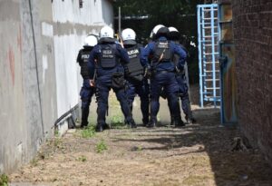 Policjanci zabezpieczali mecz pomiędzy drużynami JKS Jarosław i Polonia Przemyśl