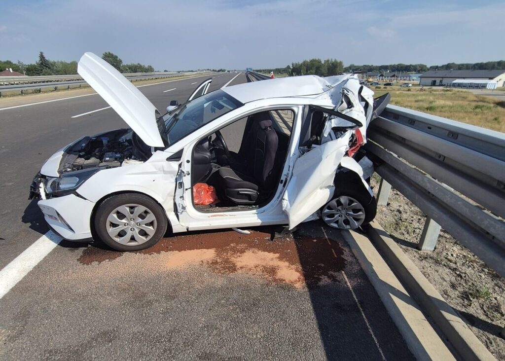 Zdarzenie drogowe na autostradzie A4