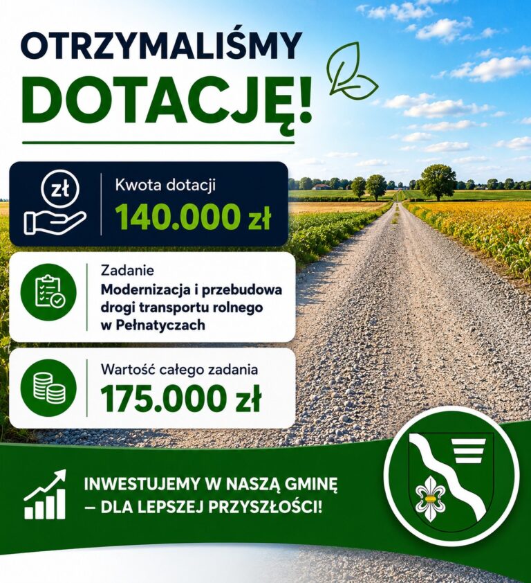 Gmina Zarzecze zyska zmodernizowaną drogę rolną w Pełnatyczach