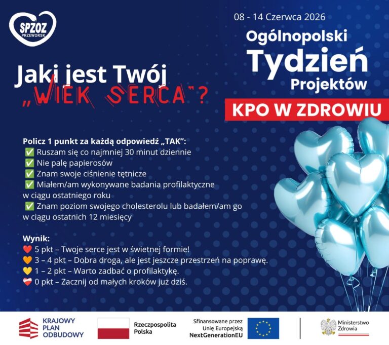 Jaki jest Twój „wiek serca”? SPZOZ Przeworsk rusza z unijnym projektem dla pacjentów