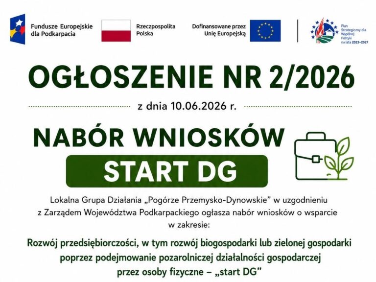 Dotacje na start biznesu. LGD "Pogórze Przemysko-Dynowskie" ogłasza nabór "start DG"