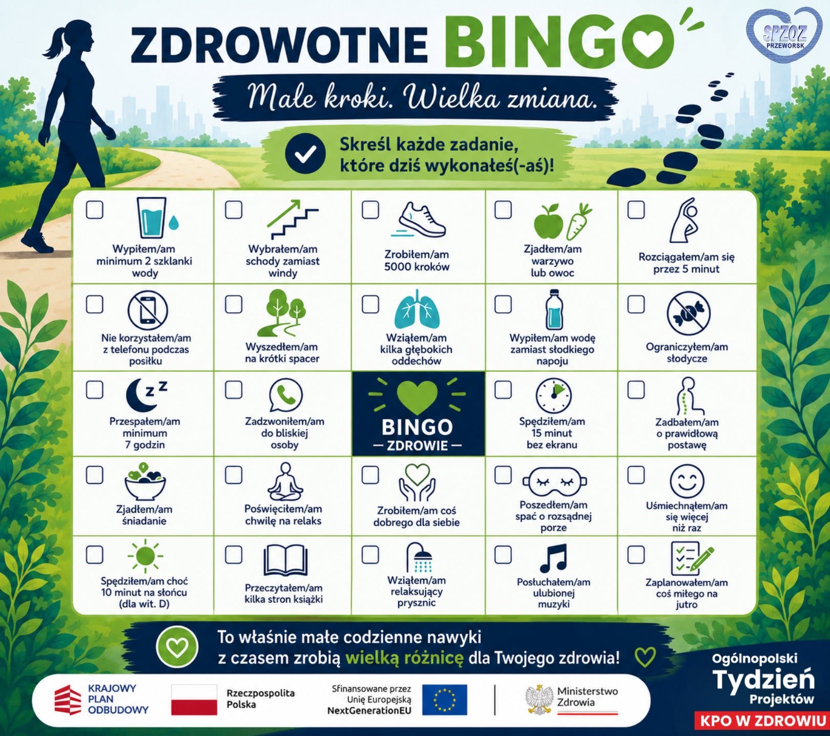 Zdrowotne Bingo. Przeworski Szpital Podpowiada, Jak Małymi Krokami Zmienić Nawyki