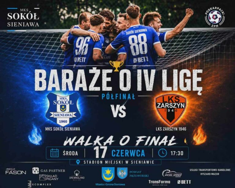 Mecz sezonu w Sieniawie! Sokół gra z LKS Zarszyn o finał baraży do IV ligi