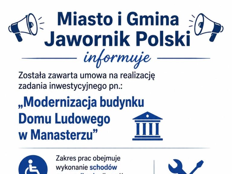 Dom Ludowy w Manasterzu zyska podjazd dla osób niepełnosprawnych