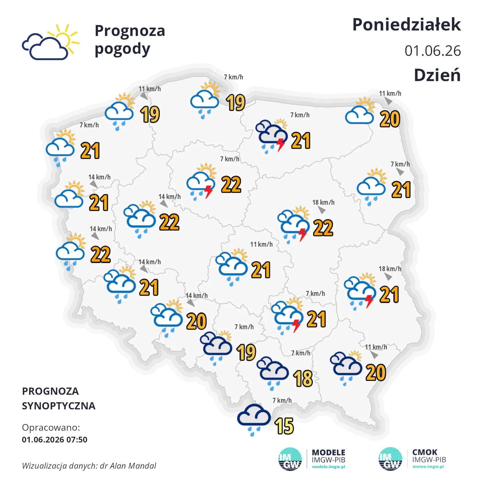 Mapa Pogodowa Polski 1 Czerwca 2026