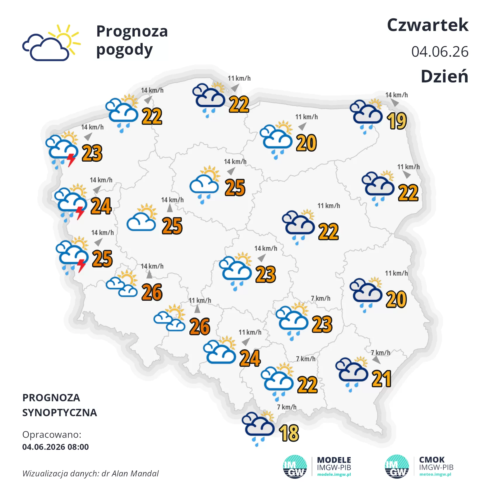 Mapa Pogodowa Polski 4 Czerwca 2026