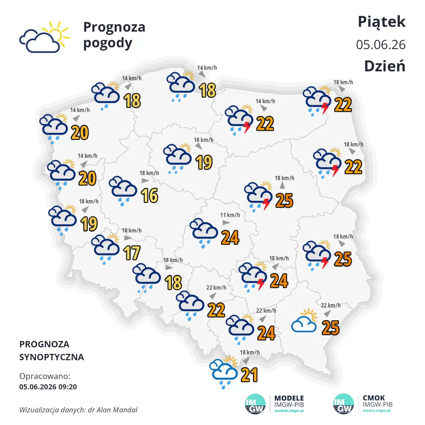 Mapa Pogodowa Polski 5 Czerwca 2026