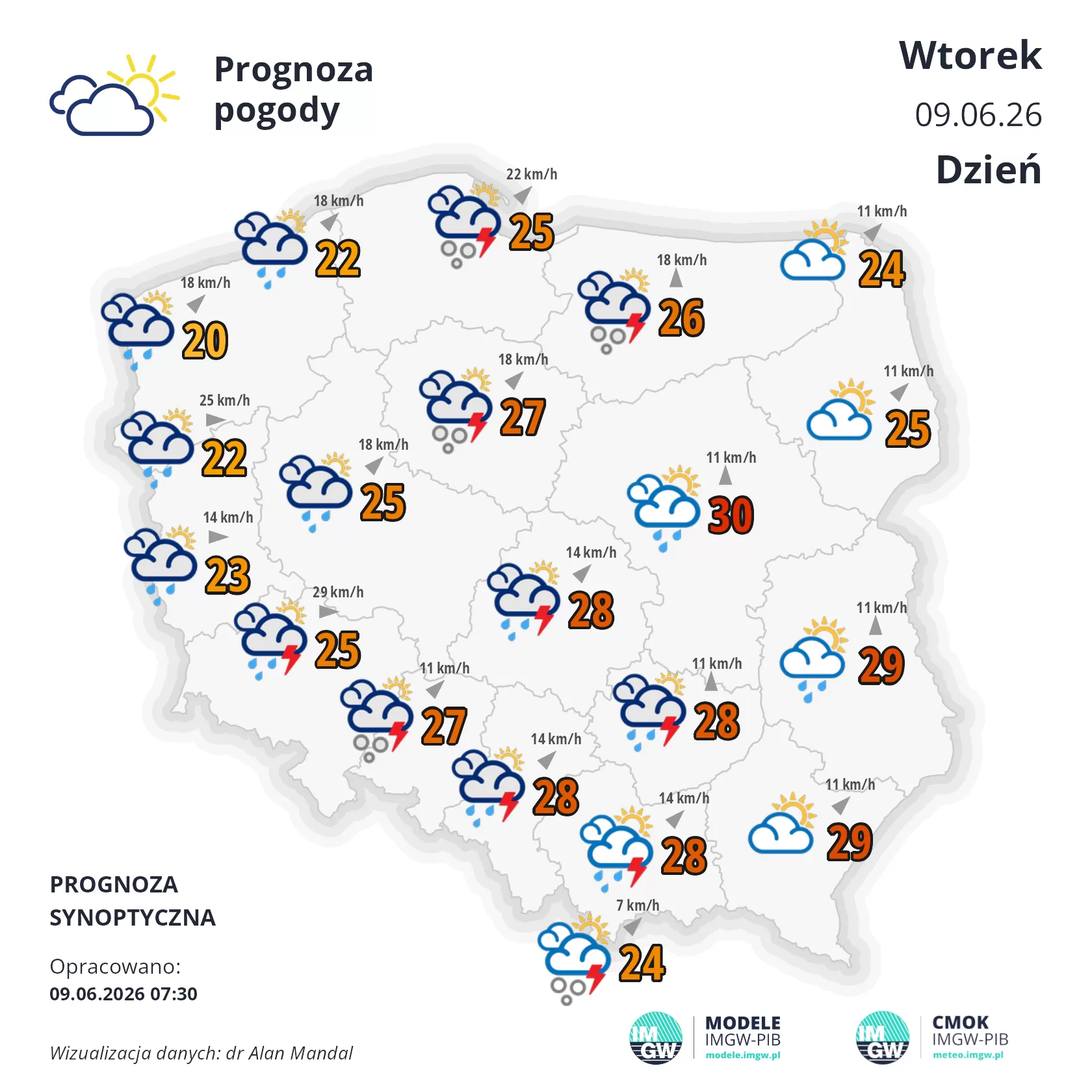 Lokalna Gazeta Internetowa 28 Mapa Pogodowa Polski 9 Czerwca 2026