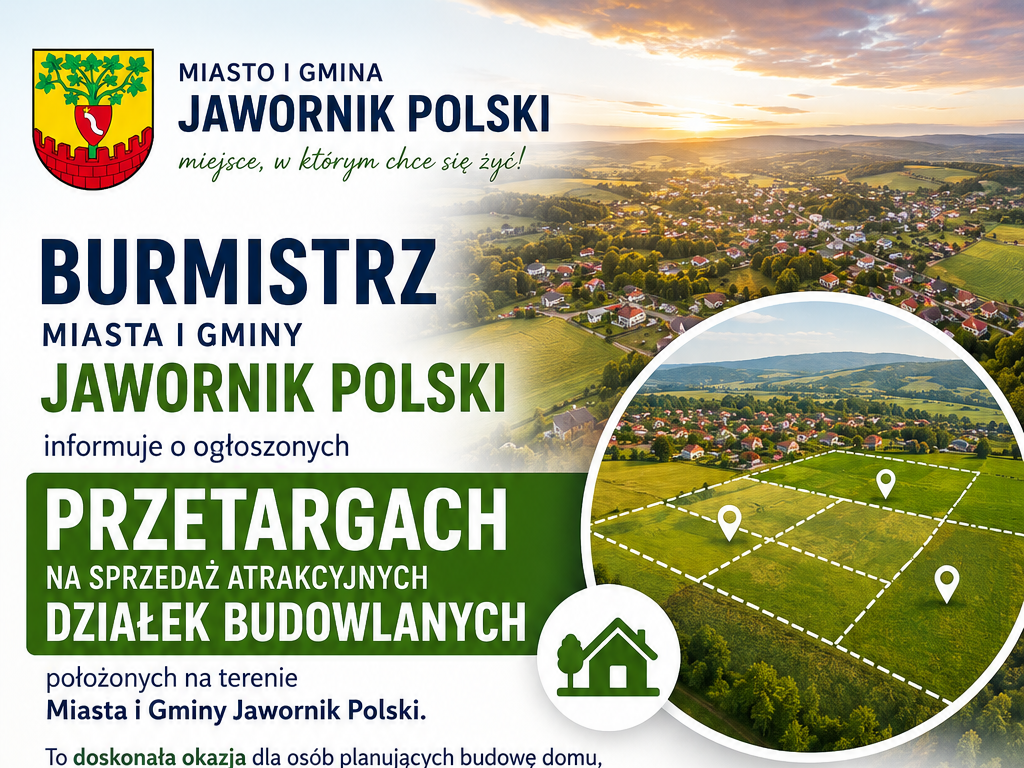 Zainwestuj Na Podkarpaciu. Umig Jawornik Polski Sprzedaje Działki Budowlane