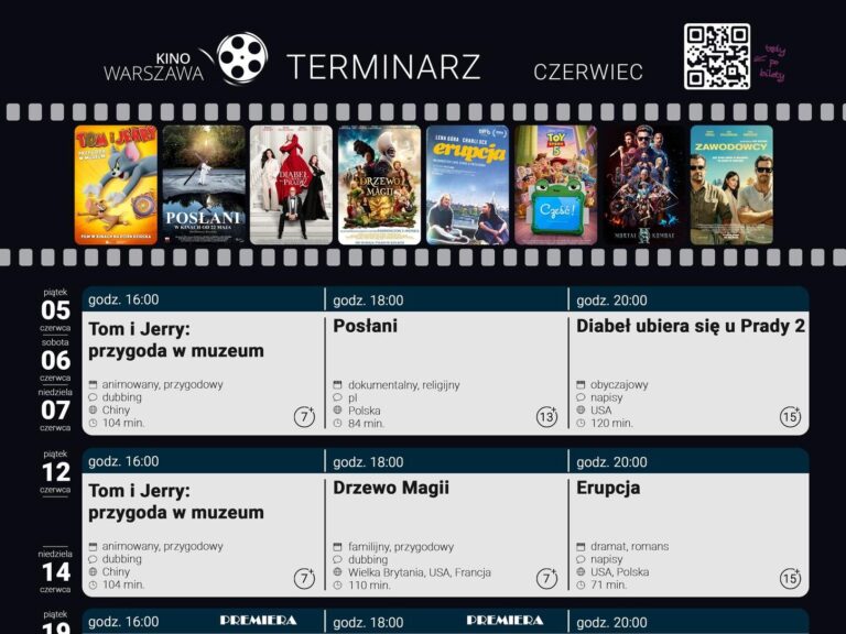 Terminarz Kino Warszawa w Przeworsku na czerwiec 2026
