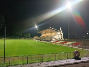 Nowy stadion Orła Przeworsk i próba oświetlenia