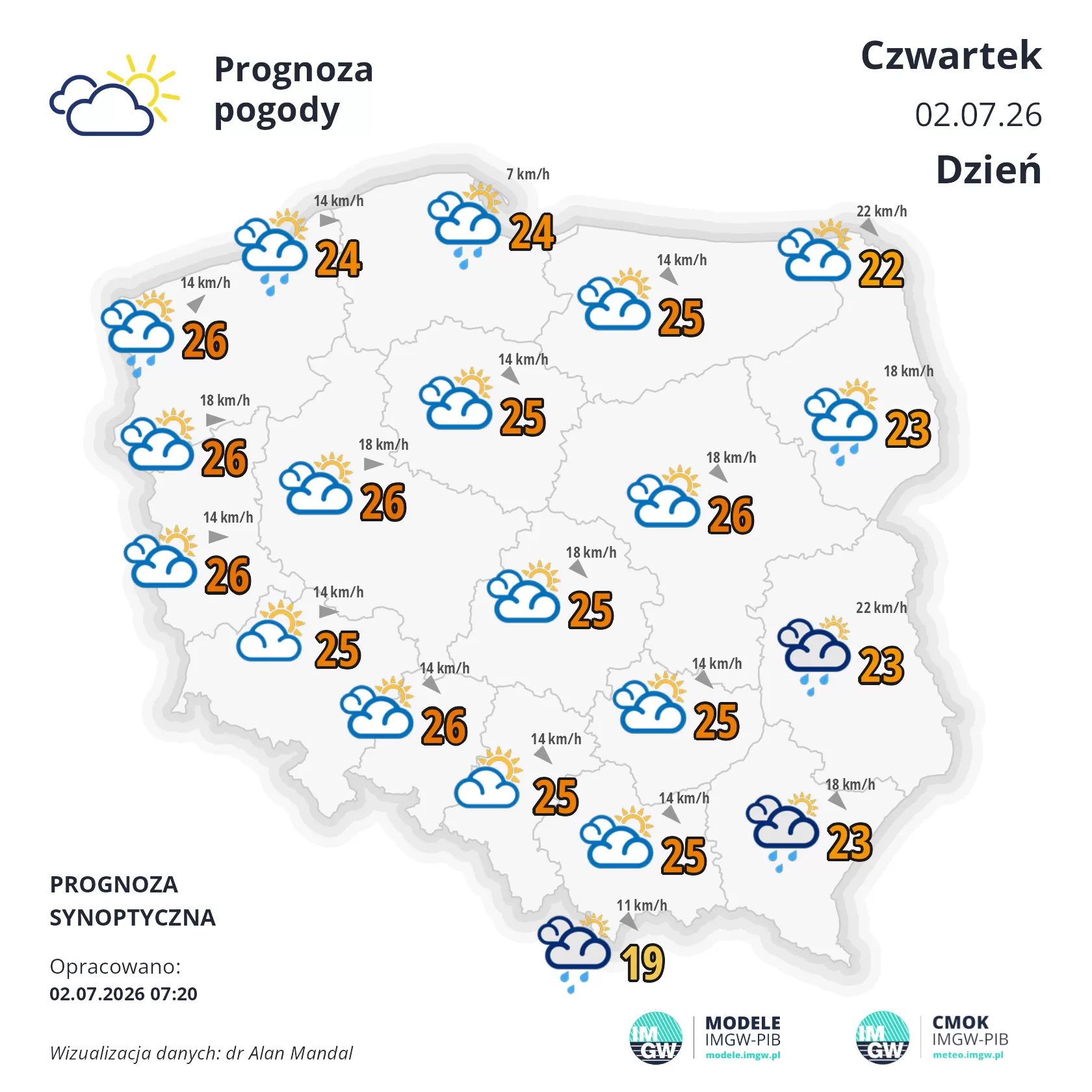 Lokalna Gazeta Internetowa 1 Mapa Pogodowa Polski 2 Lipca 2026