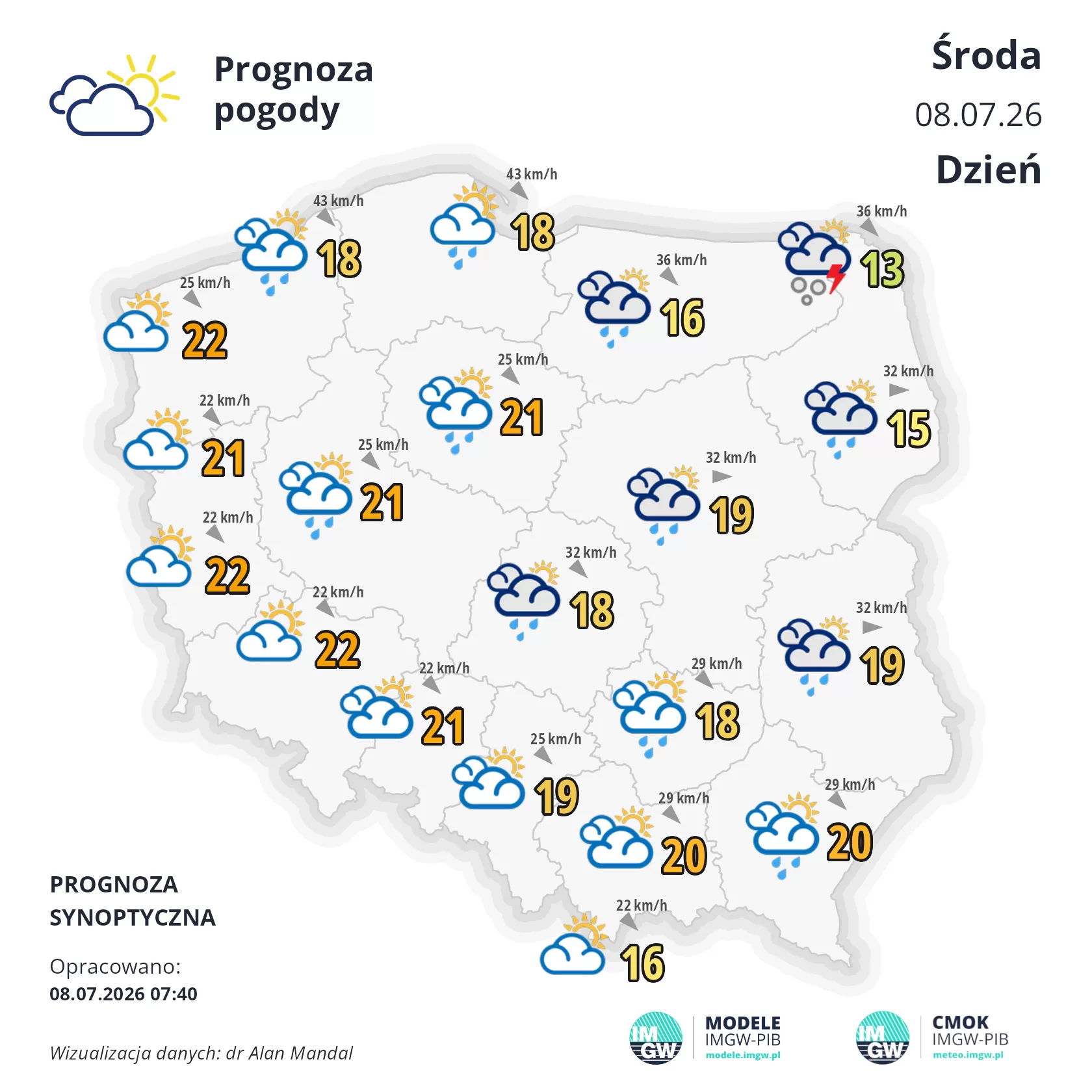 Lokalna Gazeta Internetowa 8 Mapa Pogodowa Polski 8 Lipca 2026