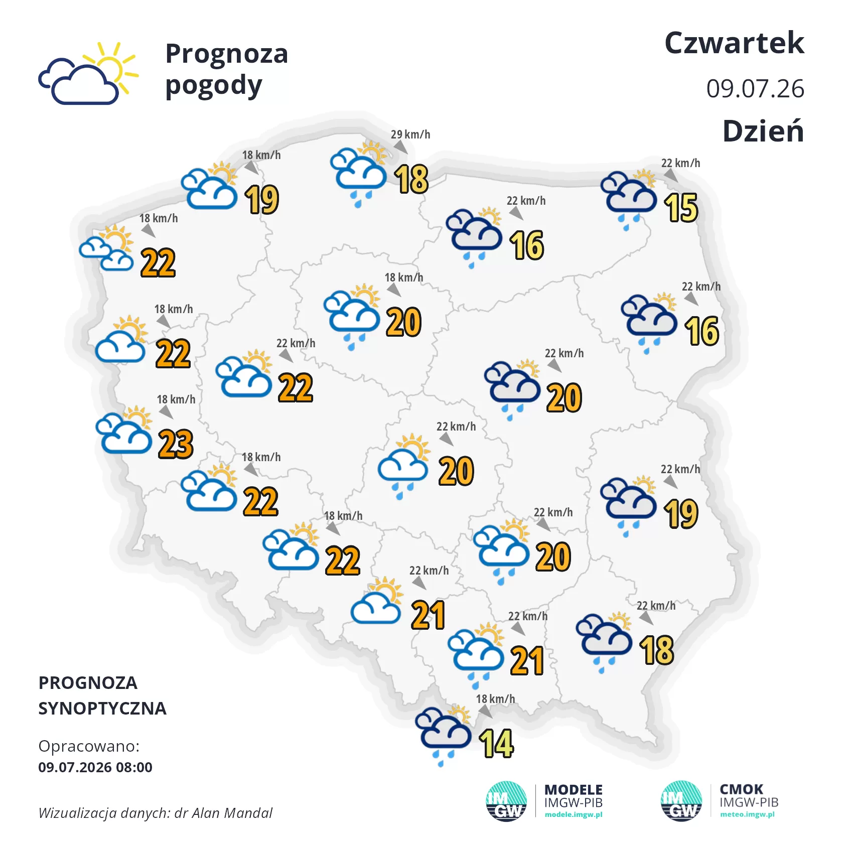 Lokalna Gazeta Internetowa 28 Mapa Pogodowa Polski 9 Lipca 2026