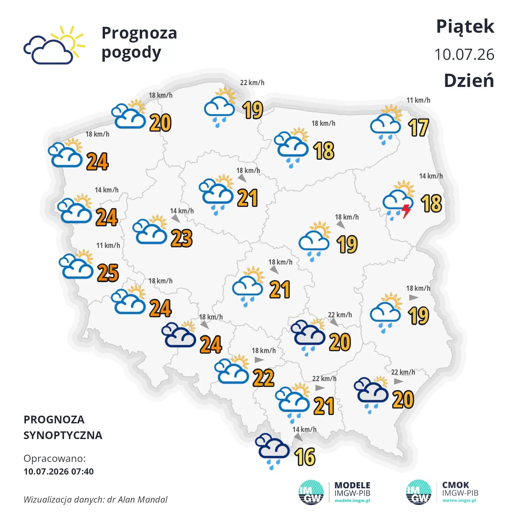 Lokalna Gazeta Internetowa 28 Mapa Pogodowa Polski 10 Lipca 2026