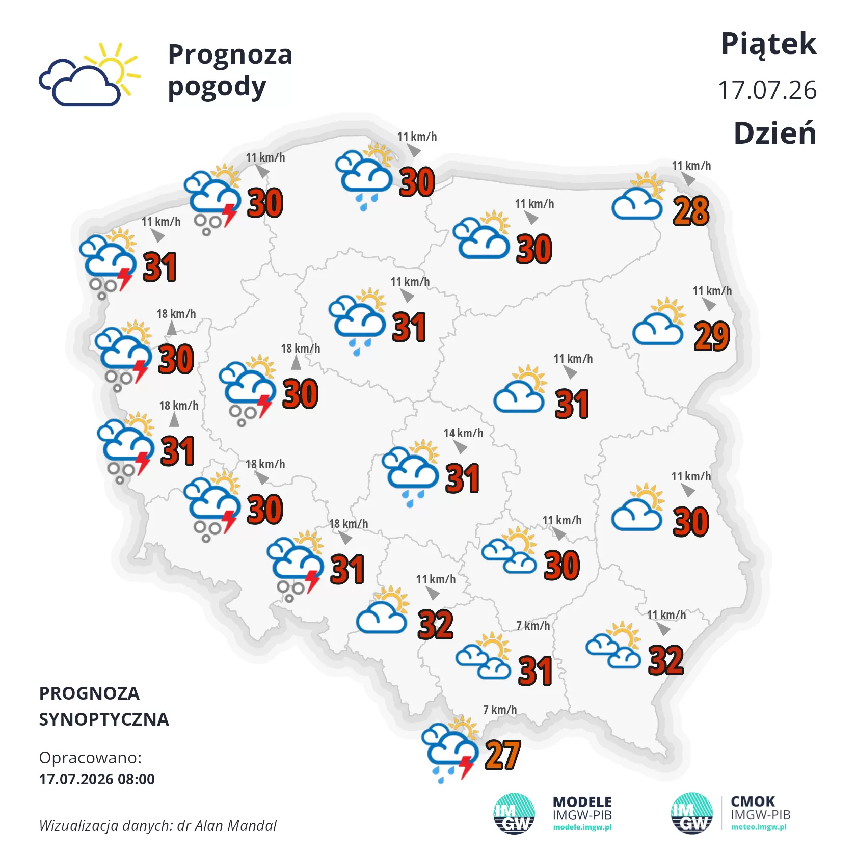 Lokalna Gazeta Internetowa 27 Mapa Pogodowa Polski 17 Lipca 2026