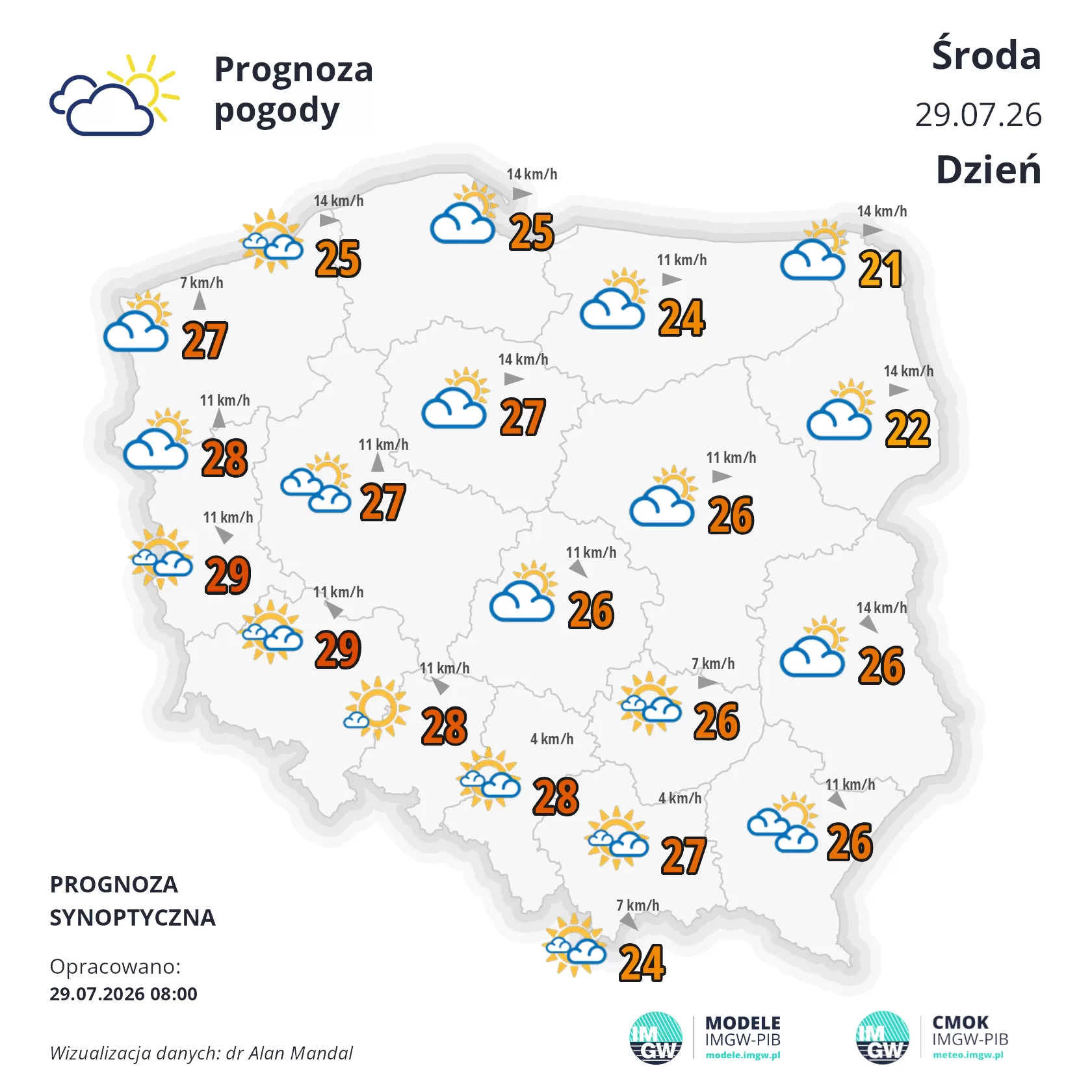 Lokalna Gazeta Internetowa 28 Mapa Pogodowa Polski 29 Lipca 2026