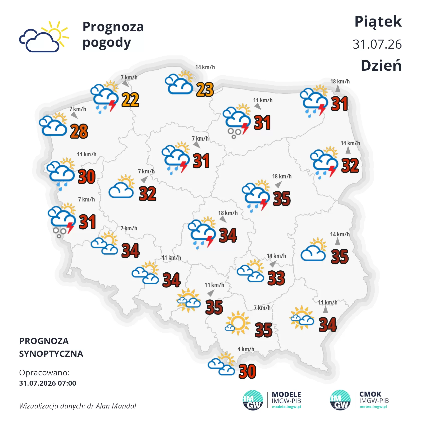 Lokalna Gazeta Internetowa 29 Mapa Pogodowa Polski 31 Lipca 2026