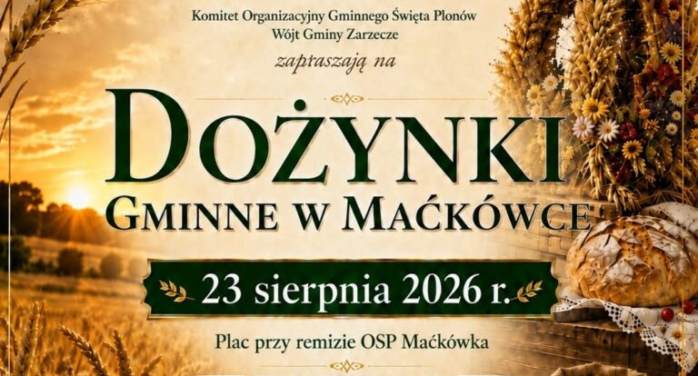 Plakat Dożynki Maćkówka 2026