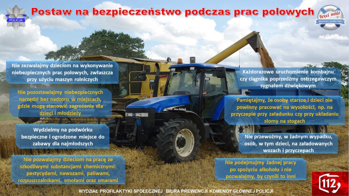 Lokalna Gazeta Internetowa 9 Zachowaj Rozsądek I Bezpieczeństwo W Czasie Prac Polowych