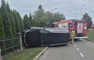Zdarzenie drogowe na ul. Jana Korczaka w Przeworsku.