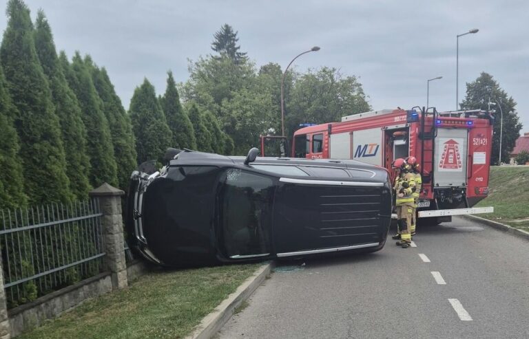 Zdarzenie drogowe na ul. Jana Korczaka w Przeworsku.