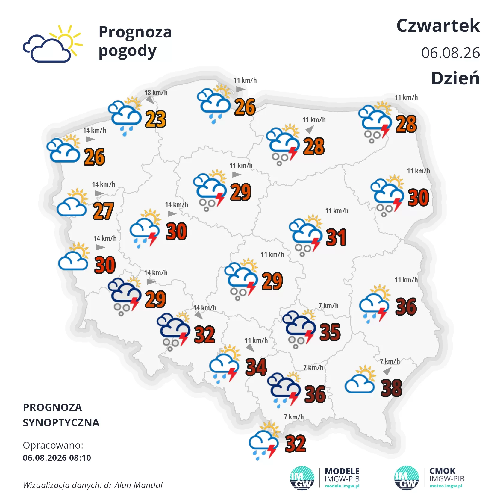 Lokalna Gazeta Internetowa 28 Mapa Pogodowa Polski 6 Sierpnia 2026