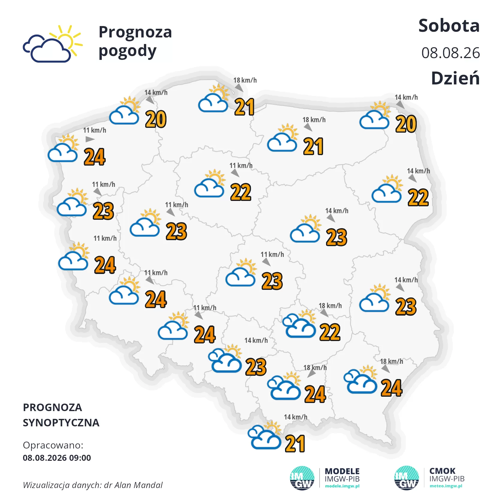 Lokalna Gazeta Internetowa 1 Mapa Pogodowa Polski 8 Sierpnia 2026