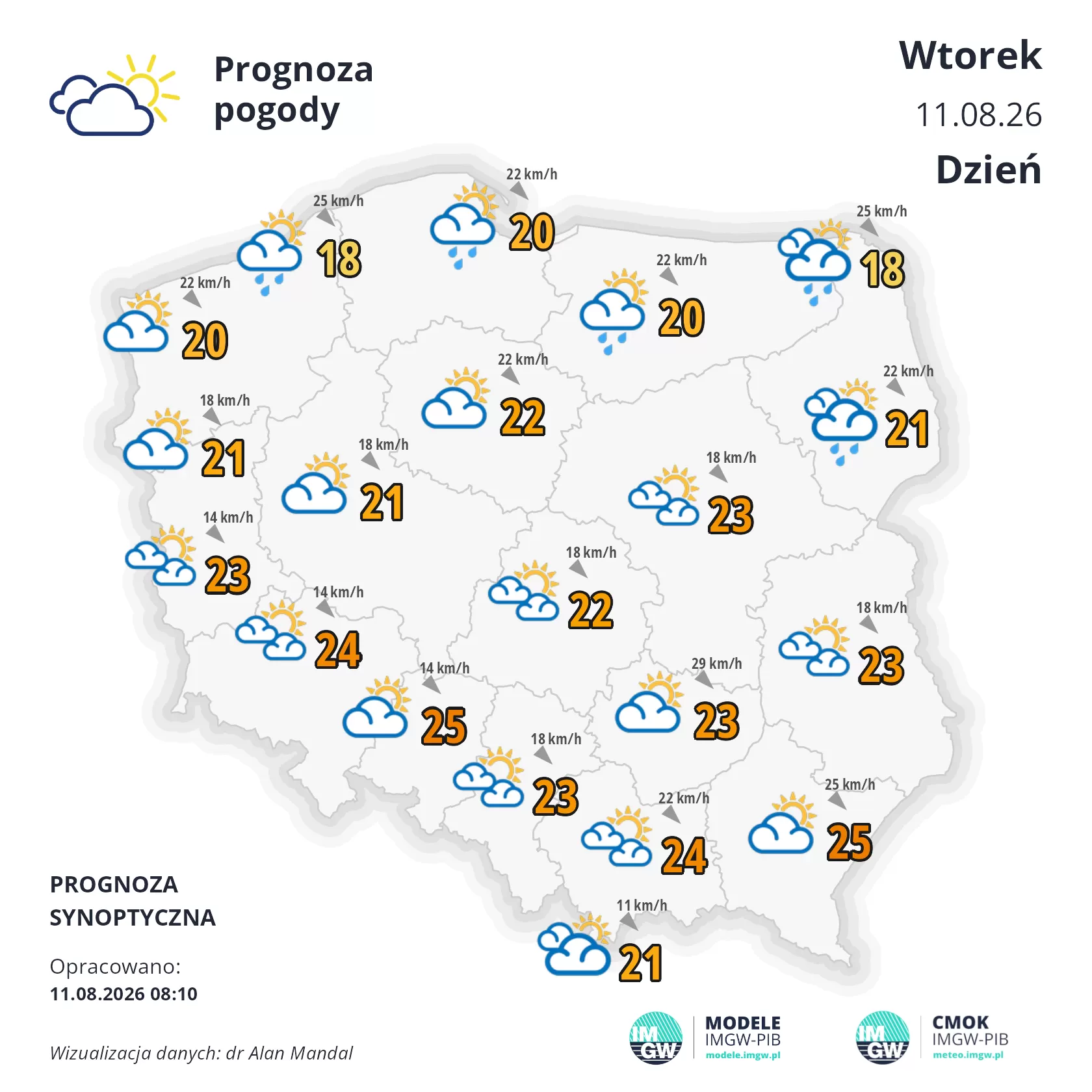 Lokalna Gazeta Internetowa 10 Mapa Pogodowa Polski 11 Sierpnia 2026