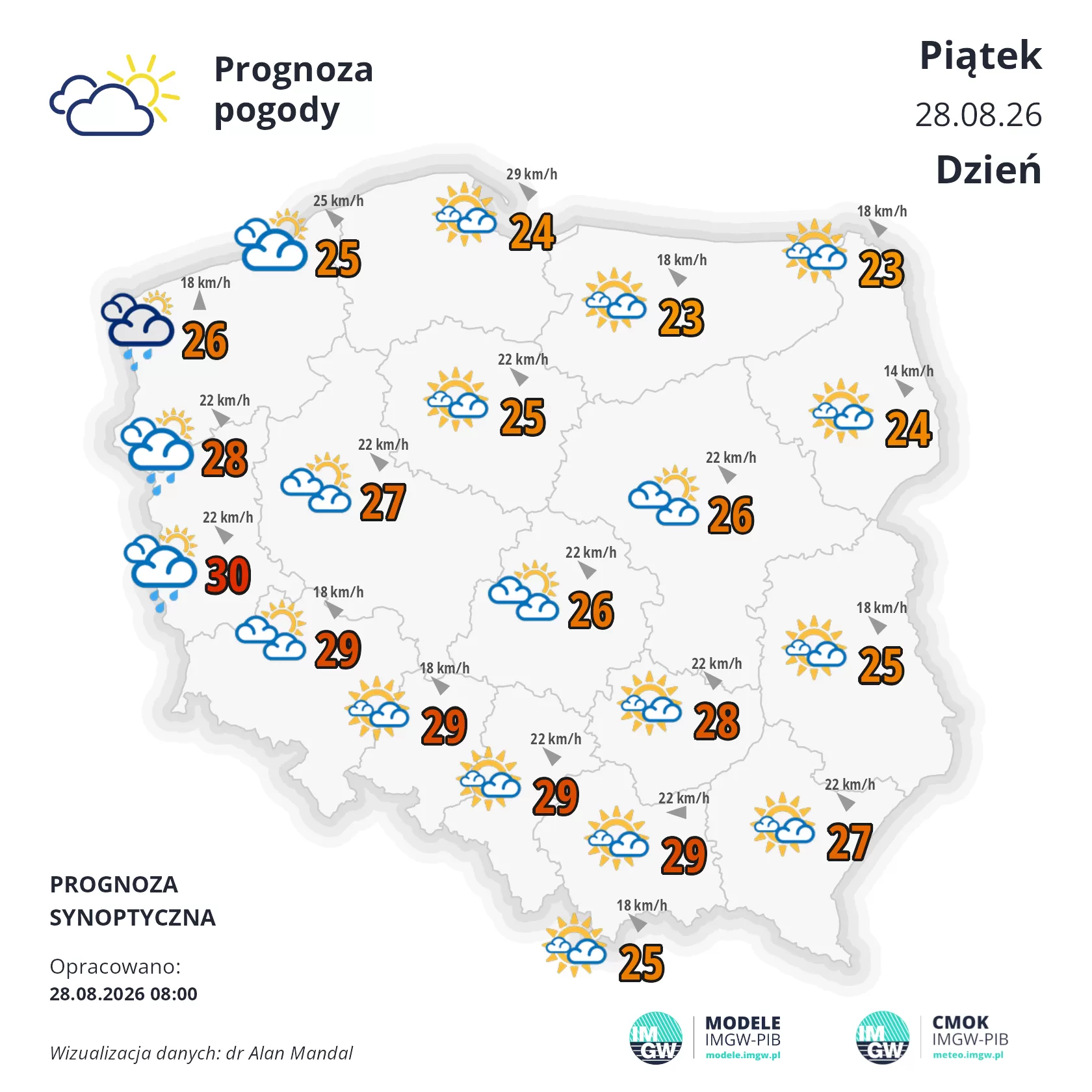 Lokalna Gazeta Internetowa 26 Mapa Pogodowa Polski 28 Sierpnia 2026