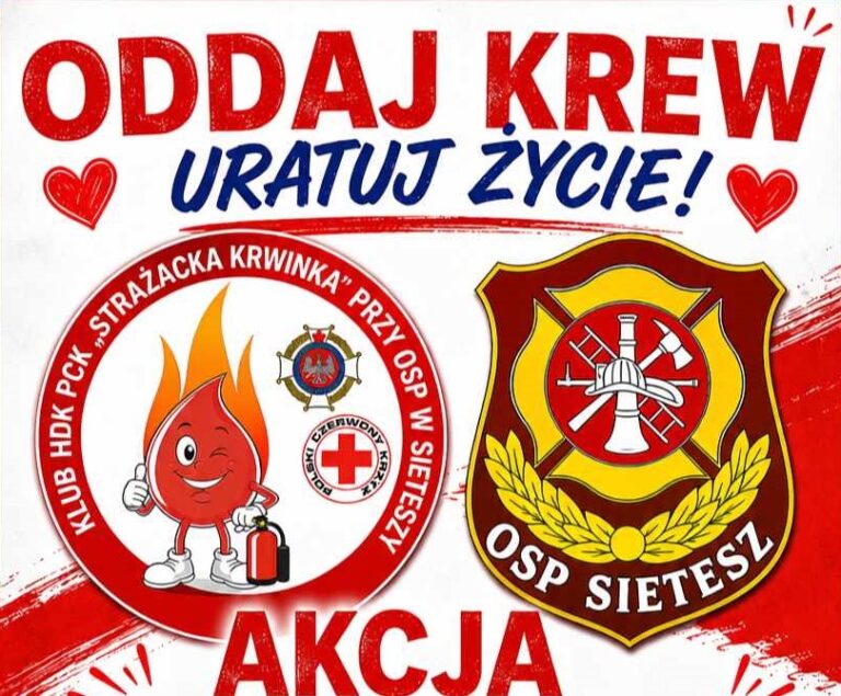 Wakacyjna zbiórka krwi w Domu Strażaka w Sieteszy