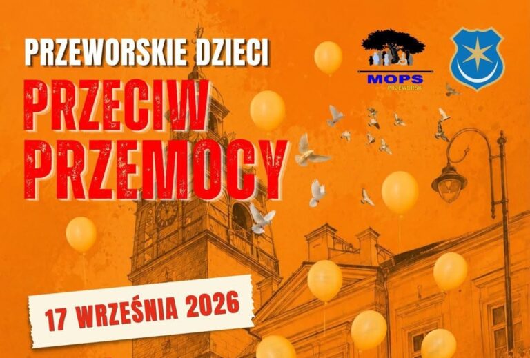 Przeworskie dzieci przeciw przemocy - plakat marszu