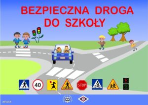 Bezpieczna droga do szkoły - grafika ilustracyjna