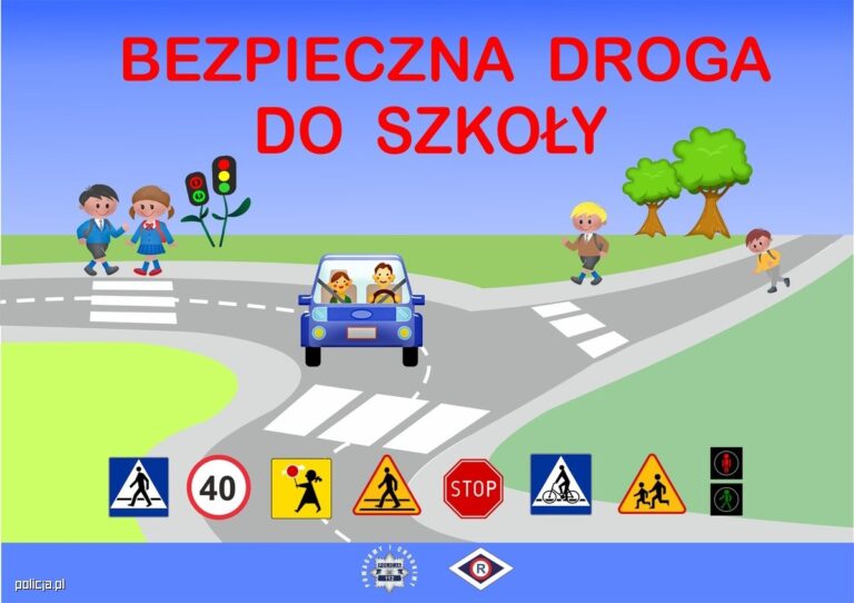 Bezpieczna droga do szkoły - grafika ilustracyjna