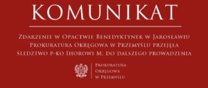 Prokuratura Okręgowa w Przemyślu przejmuje śledztwo przeciwko Ihorowi M.