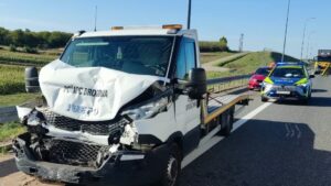Nietrzeźwy kierujący sprawcą zdarzenia drogowego na autostradzie A4