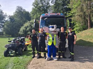 Policjanci na pikniku rodzinnym w Zarzeczu