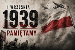 Grafika upamiętniająca wybuch II Wojny Światowej