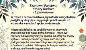Przedszkole Miejskie Nr 3 chroni prywatność dzieci. Koniec z publikacją wizerunku w sieci