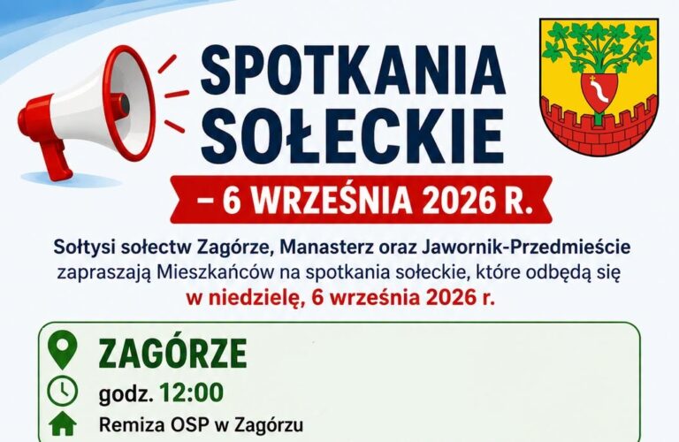 Grafik serii zebrań wiejskich w gminie Jawornik Polski