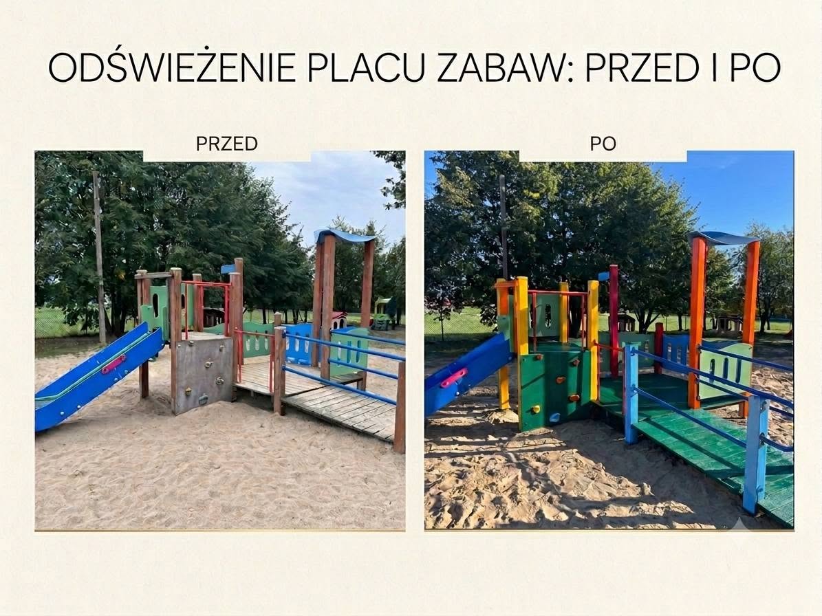 Lokalna Gazeta Internetowa 7 Metamorfoza Placu Zabaw W Adamówce. Mieszkańcy Stworzyli &Quot;Ogród Życia I Zabawy&Quot;