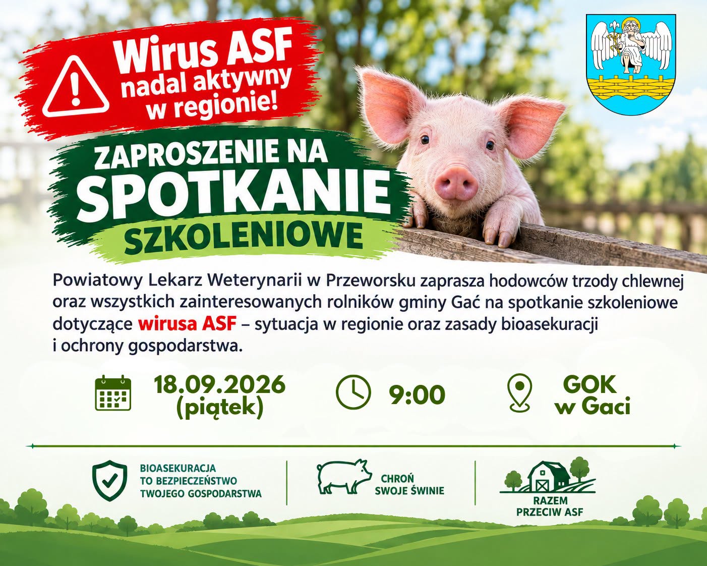 Lokalna Gazeta Internetowa 1 Spotkanie Szkoleniowe Dla Hodowców Trzody Chlewnej W Gaci