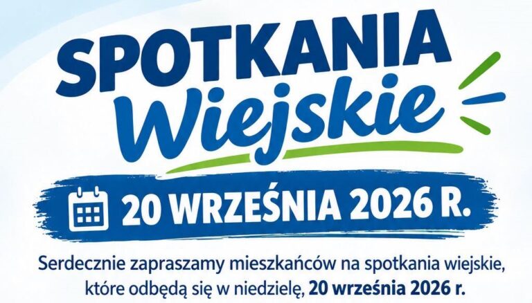 Plakat spotkania wiejskie gmina Jawornik Polski
