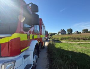 Pożar w domu jednorodzinnym w Kisielowie. Jedna osoba poszkodowana