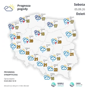 MApa pogodowa Polski 5 września 2026