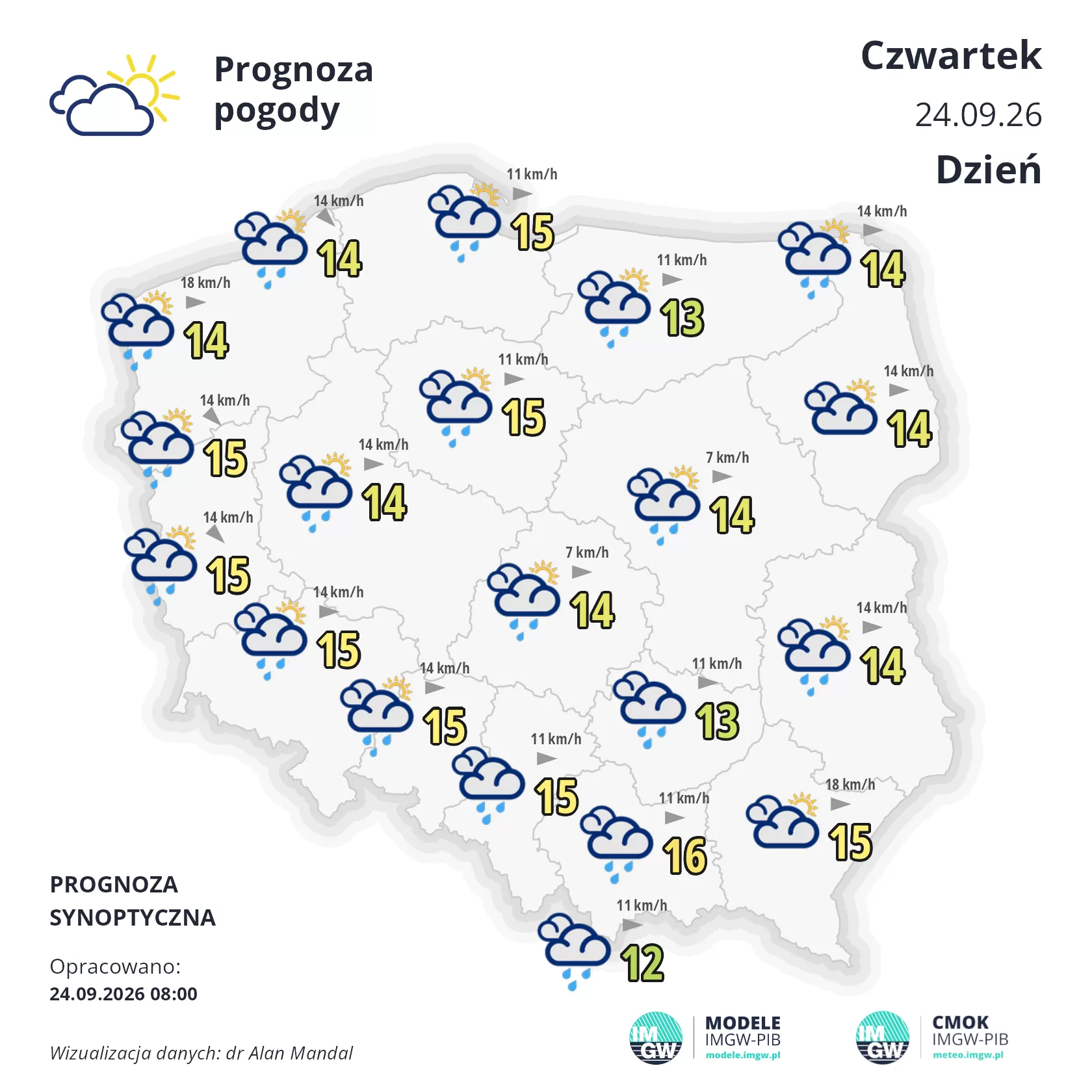 Lokalna Gazeta Internetowa 23 Mapa Pogodowa Polski 24 Września 2026