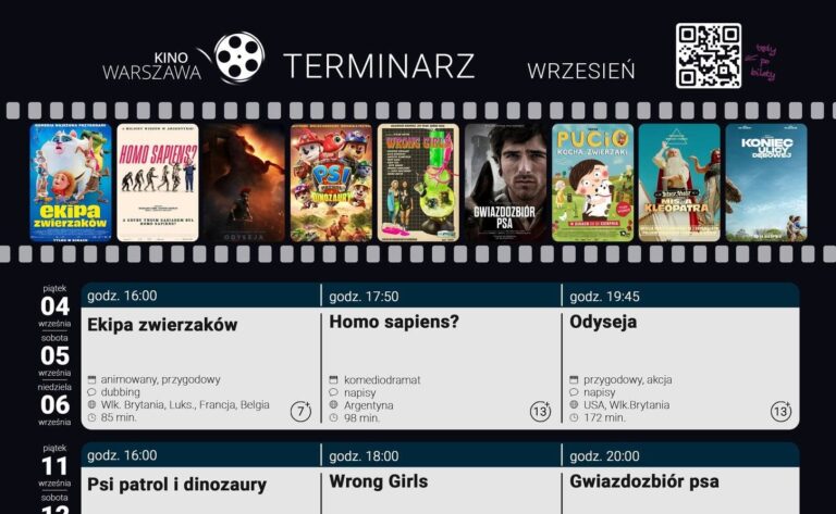 Fragment terminarza kina na wrzesień