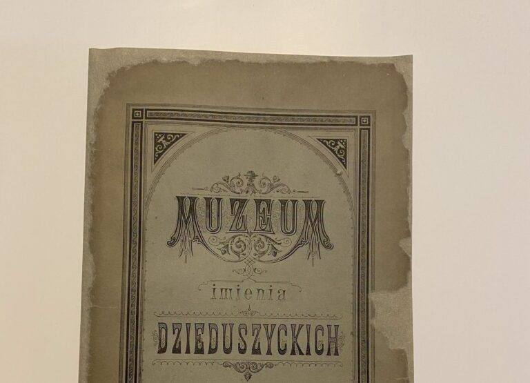 Pierwszy przewodnik po Muzeum Dzieduszyckich we Lwowie