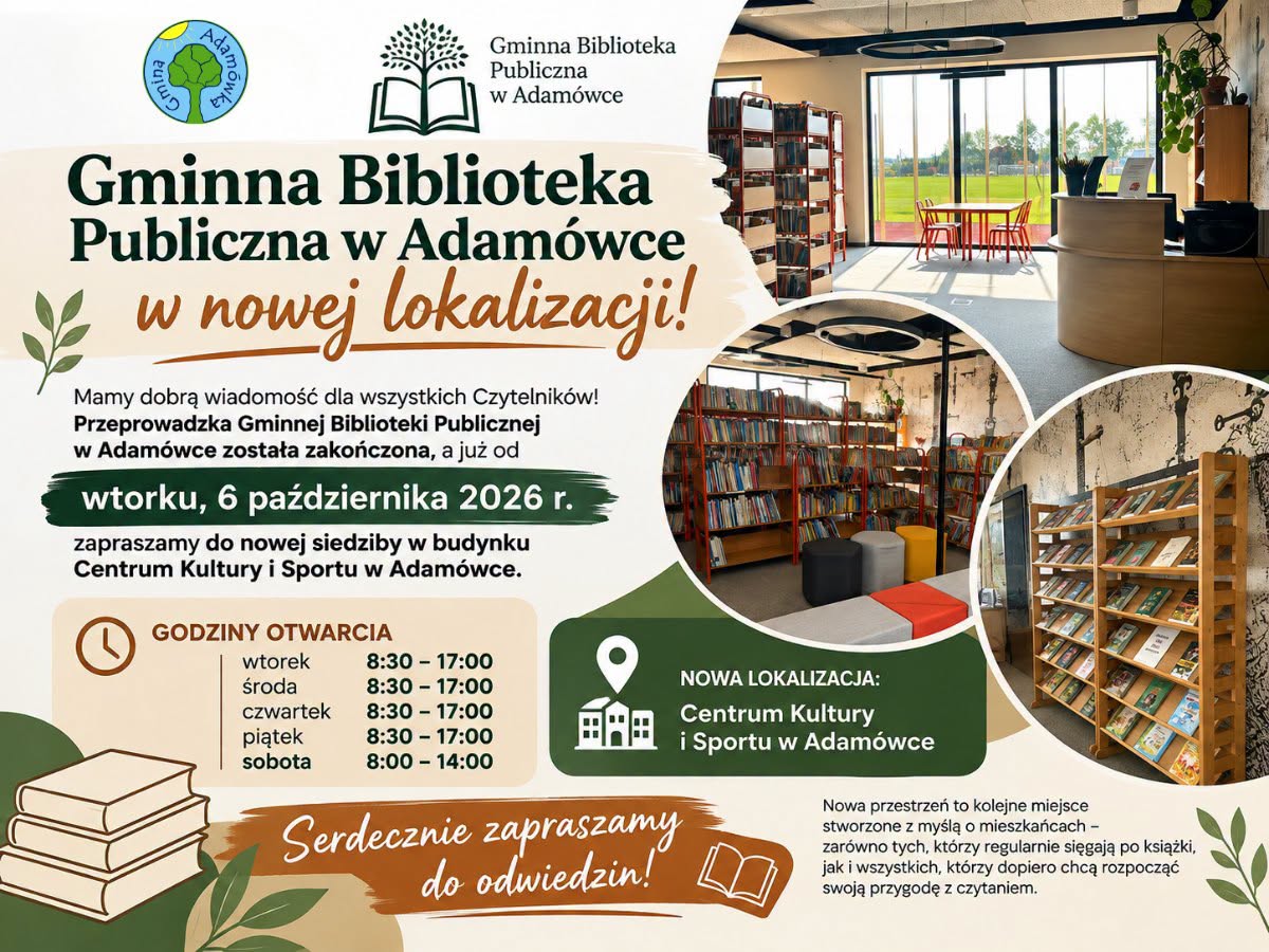 Lokalna Gazeta Internetowa 4 Nowa Lokalizacja Biblioteki W Adamówce